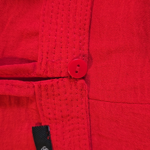 Bright Red Short Sleeve Crew Top - Picture 4 of 5